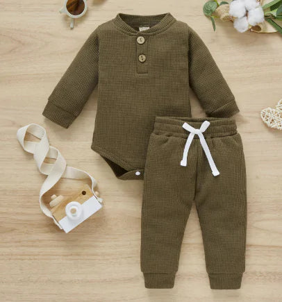 Toddler Long Sleeve Romper 2pcs Set