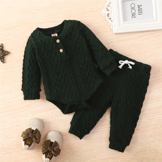 Toddler Long Sleeve Romper 2pcs Set