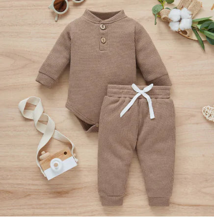 Toddler Long Sleeve Romper 2pcs Set