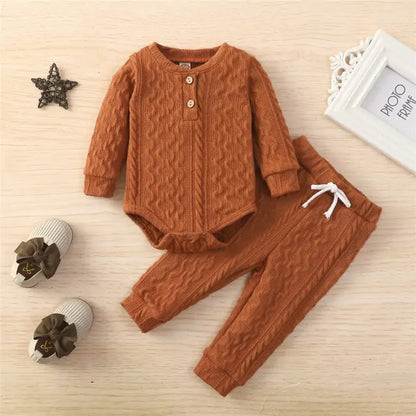 Toddler Long Sleeve Romper 2pcs Set