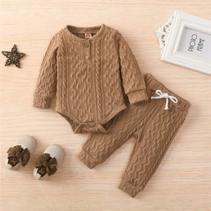 Toddler Long Sleeve Romper 2pcs Set