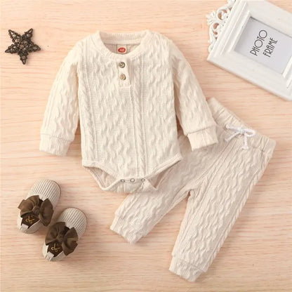 Toddler Long Sleeve Romper 2pcs Set