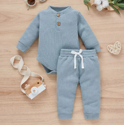 Toddler Long Sleeve Romper 2pcs Set