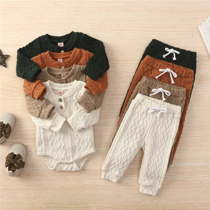 Toddler Long Sleeve Romper 2pcs Set